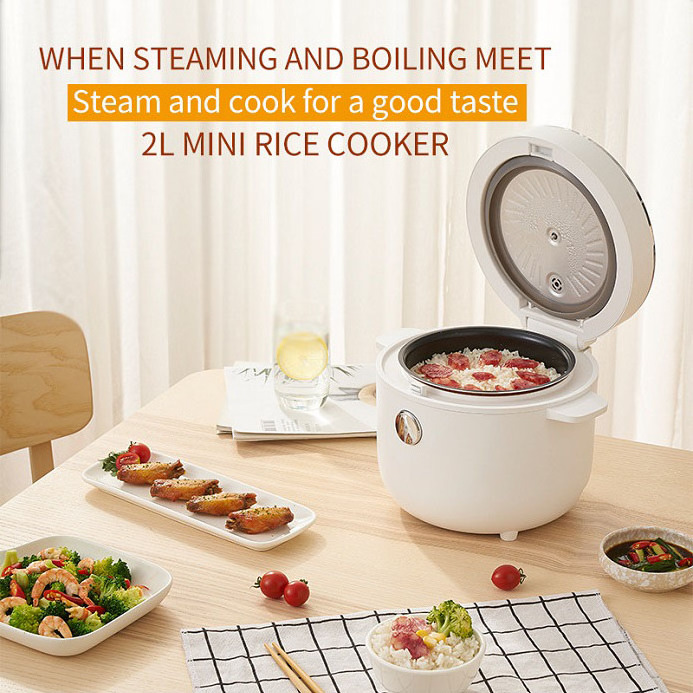 China Factory cylinder round 2.0L 400W Cute Rice Smart Multi Cooker small rice cooker