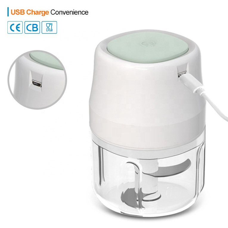 Factory customized USB Rechargeable Electric garlic carrot pepper Food Chopper mini food Processor