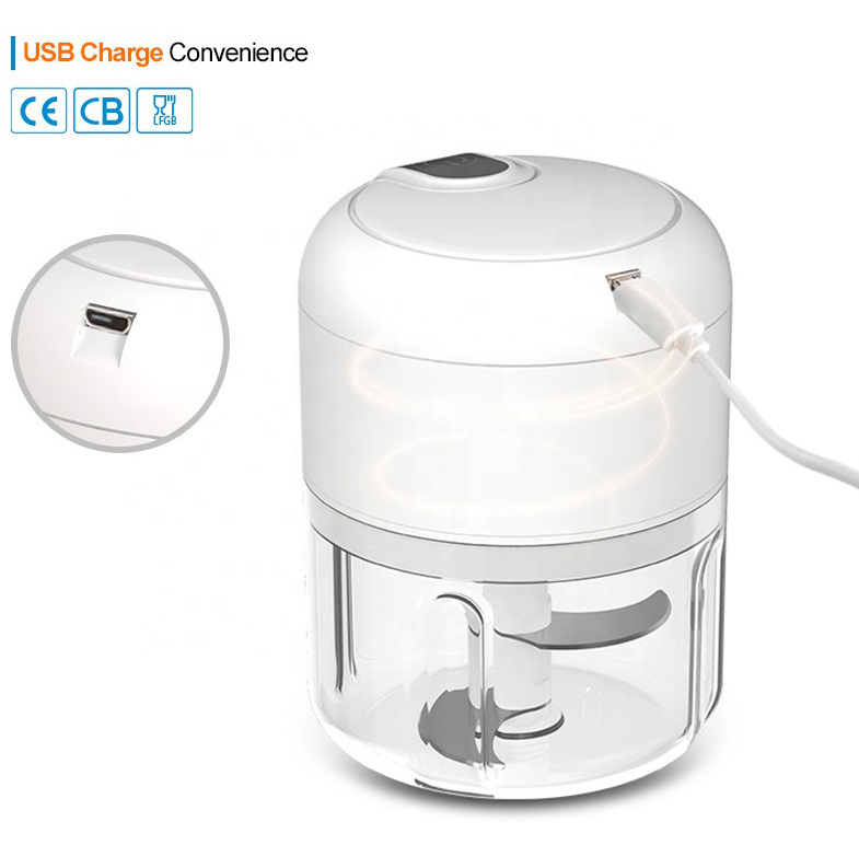 Personal electric mini USB rechargeable portable smoothies maker blender galic pepper vegetable choppers food chopper