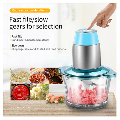 HB-J902 1.8L professional electric food chopper meat grinder yam pounder meat chopper processor