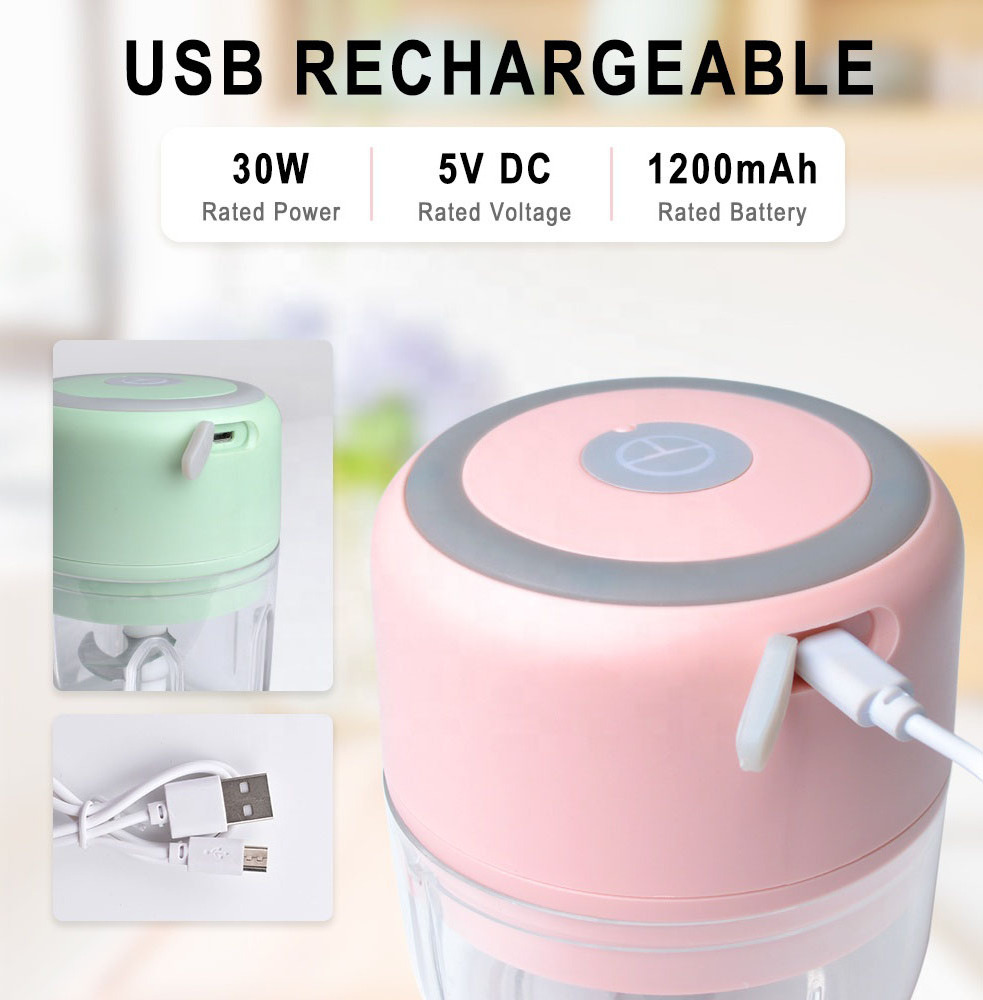 Multifunction Usb Wireless Electric Mini Meat Grinder Automatic Portable Cordless Home Kitchen Garlic Chopper