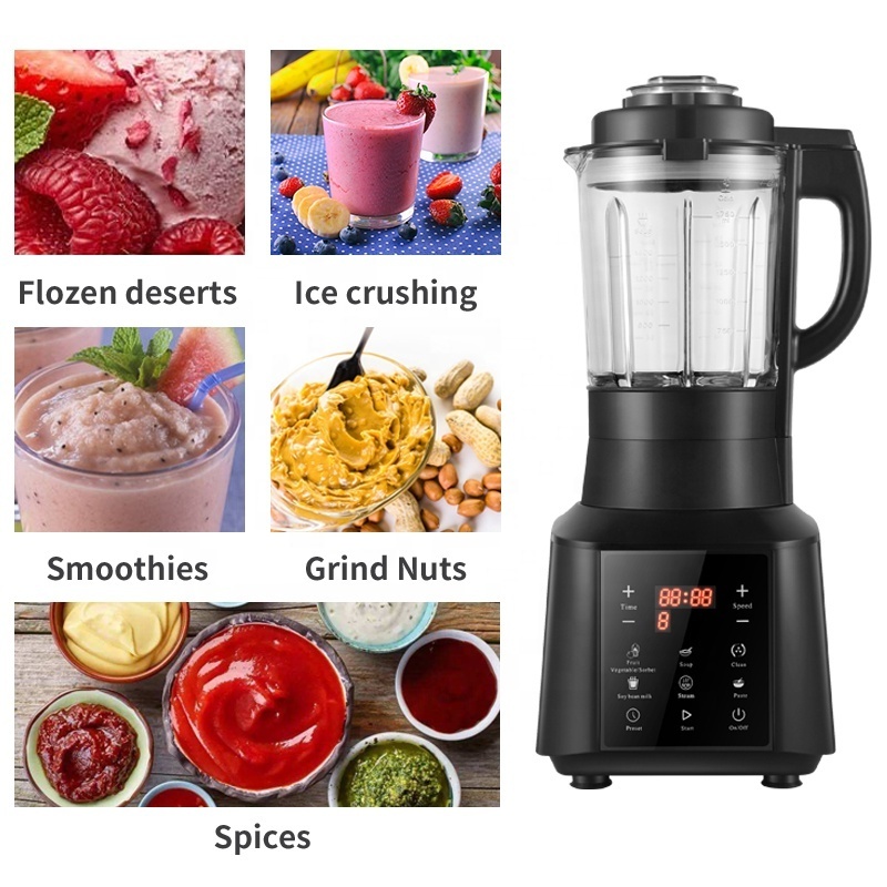 Heavy duty commercial blenders high speed smoothies heating blender hot & cold soup maker