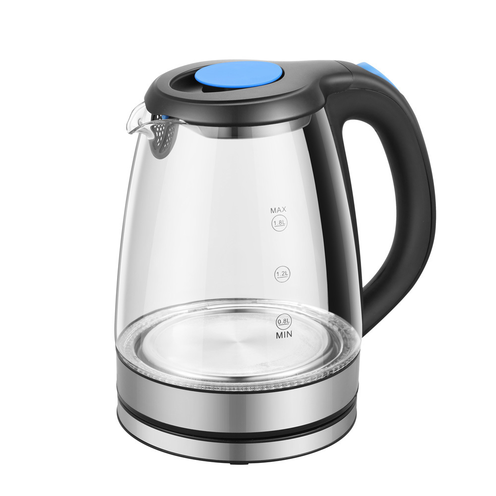 Top-Selling 360 Degree Rotation Base 1.8L Capacity 1500W Multi Function Electric Glass Kettle Tea Maker