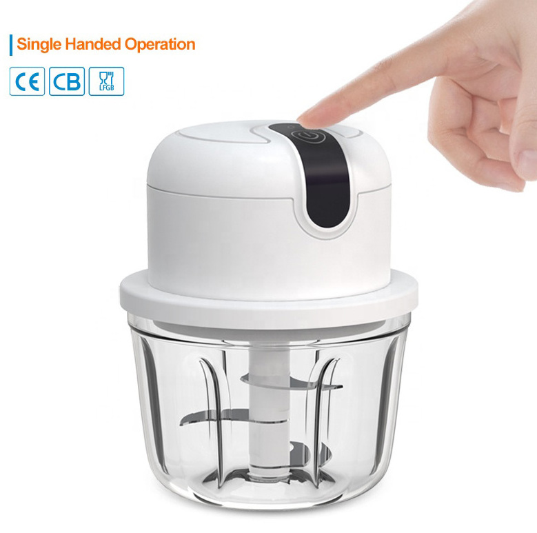 Portable electronic cordless rechargeable wireless USB mini electric pepper sauce chopper food processor