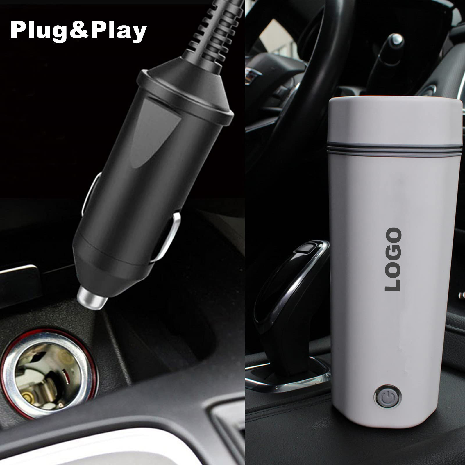 car electric  kettle hot sale electric heated travel coffee cup 12v /24V electric portable kettle smart car heating car kettle