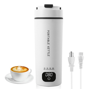 Portable Electric Kettles 450ML Tea Coffee Kettle Mini Travel Boil Water Keep Warm Thermo Anti-Scald Bottle