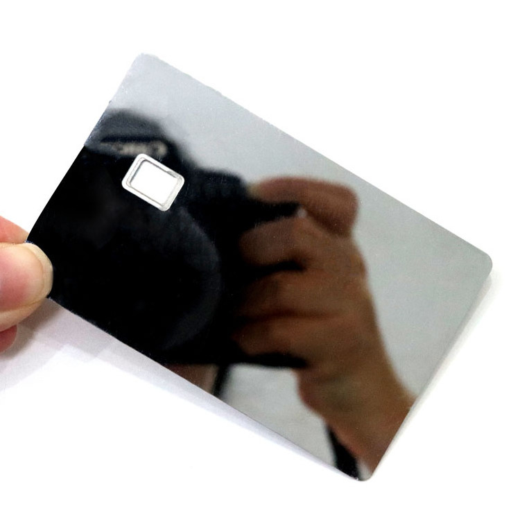 0.8mm blank stainless steel with chip metal credit card bank deluxe embossed digital printed card metal business card