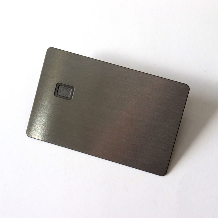 0.8mm blank stainless steel with chip metal credit card bank deluxe embossed digital printed card metal business card