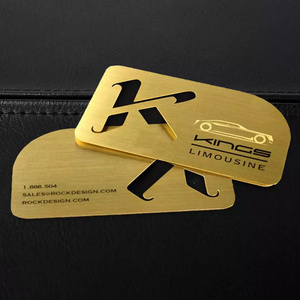 BOYA NEW Gold Stainless Steel Create Own Smart Custom Business Card Black Metal Business Cards With Logo