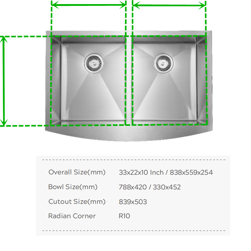 Wholesale Rectangular 304 Single Bowl Apron Sink Stainless Steel Kitchen Sink Multifunction Kitchen Sink