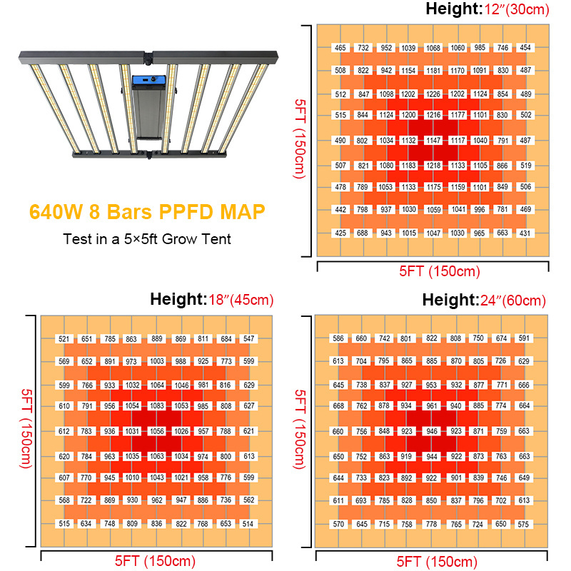 Vertical LED Farming 600W 630W Adjustable Hydroponic Folding Full Spectrum Led Grow Light For Indoor Plants