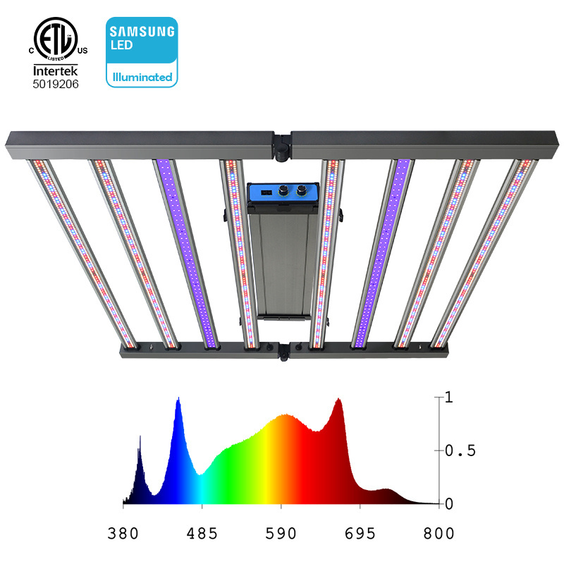 Vertical LED Farming 600W 630W Adjustable Hydroponic Folding Full Spectrum Led Grow Light For Indoor Plants