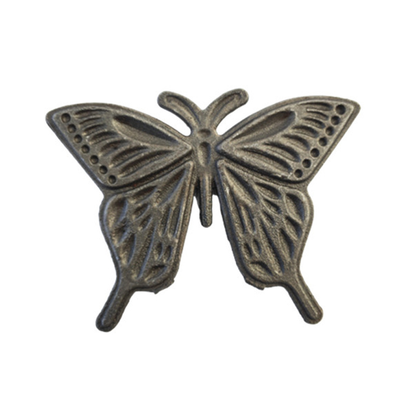 Wrought iron butterfly as Decorative Ornament Parts for Wrought iron gate Cast Steel Animals Ornaments