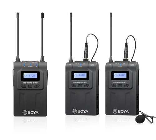 BY-WM8 PRO K2 Dual Channel UHF Wireless Microphone Kit