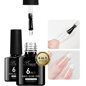 soak off gel x nail tips full cover 500pcs gel tips nails with glue 6 in1 nail glue gel top coat