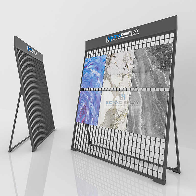 Tile Display A-Frame Racks Wall Mount Panel Hole Board Granite Stone Porcelain Ceramic Tile Punching Plate Display Stand