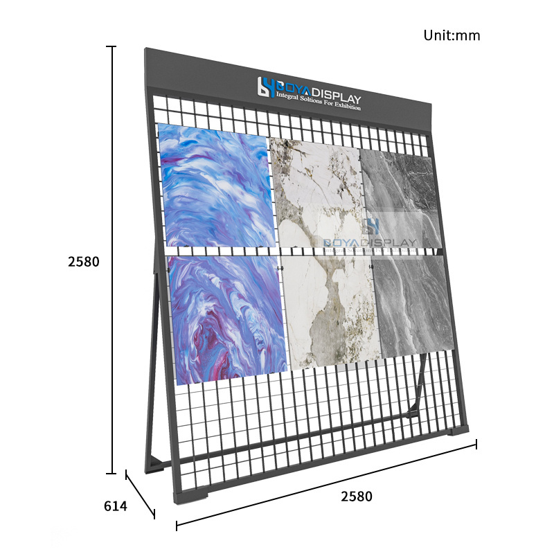 Tile Display A-Frame Racks Wall Mount Panel Hole Board Granite Stone Porcelain Ceramic Tile Punching Plate Display Stand