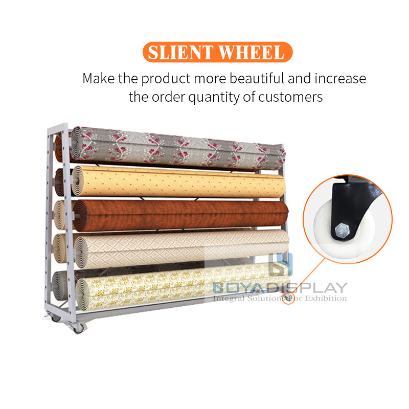 Manufacture Cheap price Rubber Blanket Multi-specification Carpet Fabric Rug DIsplay Rack