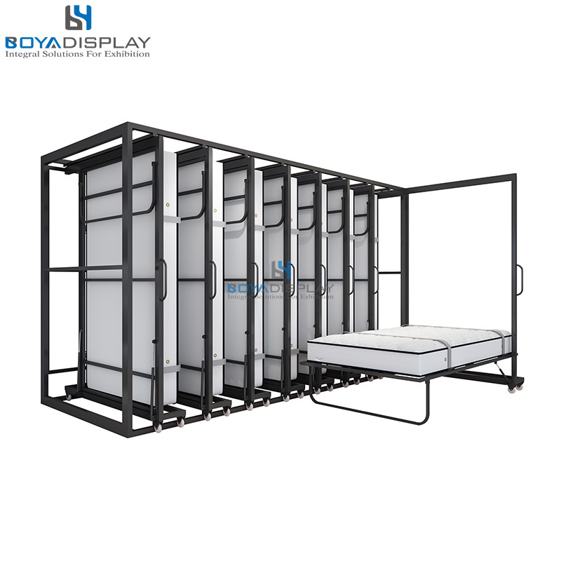 Boya Well Designed sliding mattress Show Display System push-pull rubber mattress display stand rack for  Supermarket Store