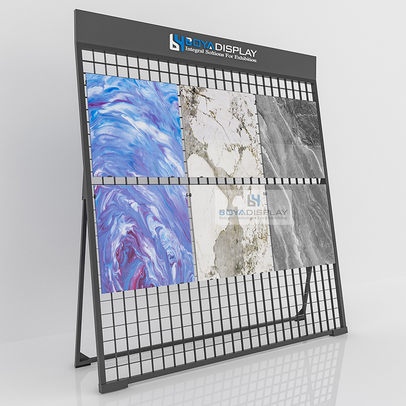 Tile Display A-Frame Racks Wall Mount Panel Hole Board Granite Stone Porcelain Ceramic Tile Punching Plate Display Stand