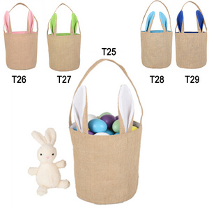 Jute Rabbit Gift Bag Dark Blue Easter Bunny Basket for Egg Wholesale Sedex Factory New Party Unisex Pink Favor 1 Pc/opp Bag