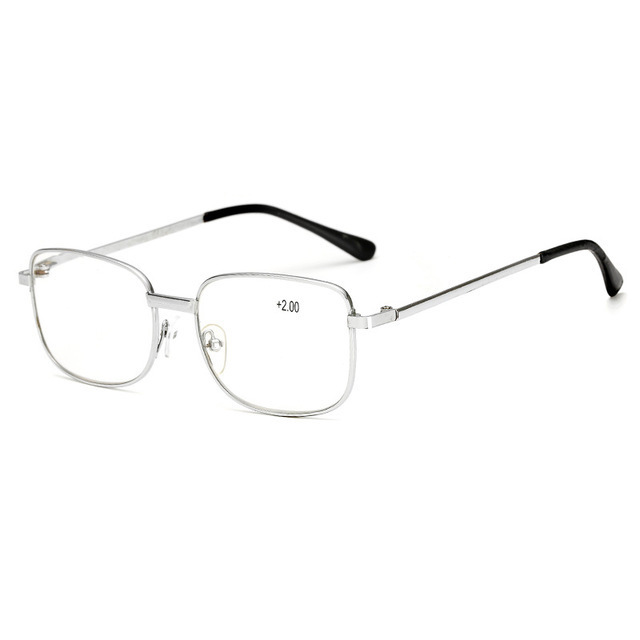 Cheap Men Reading Glasses Women Presbyopic Glasses Elderly Metal Frame Hyperopia Diopter 1.0 1.5 2.0 2.5 Prescription Eyeglasses