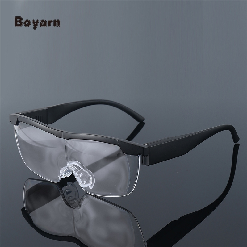 Boyarn Blue Light Blocking +2.50 Degree Big Vision Chargeable Led Light Reading Glasses 1.6 Times Magnifying Glasses Wholesale