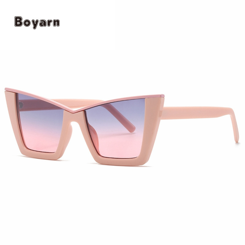 Boyarn Discount Wholesale Dropship Supplier Eyewear Luxury For Men Retro Oversized Cat Eye Sunglasses