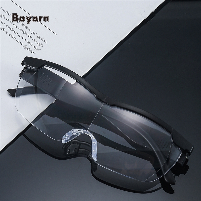 Boyarn Blue Light Blocking +2.50 Degree Big Vision Chargeable Led Light Reading Glasses 1.6 Times Magnifying Glasses Wholesale