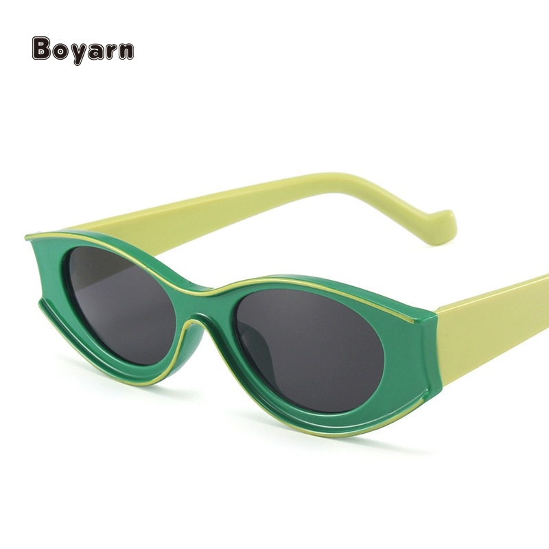 Boyarn Eyewear Fashion Vintage  Oval Sun Glassesc Sunglasses Shades