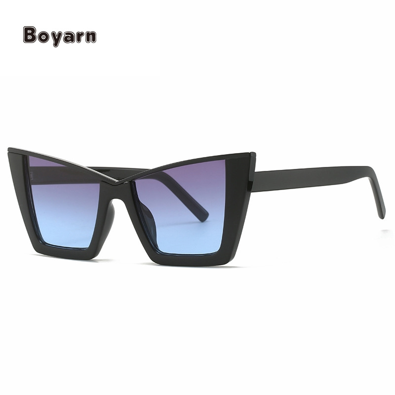 Boyarn Discount Wholesale Dropship Supplier Eyewear Luxury For Men Retro Oversized Cat Eye Sunglasses