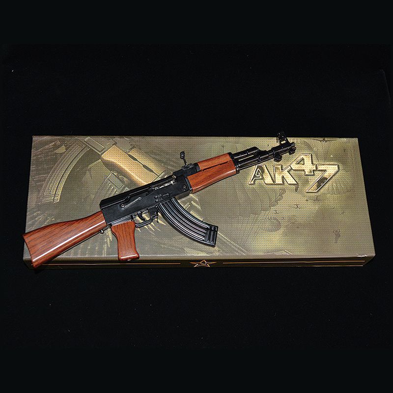 Removable DIY Gold AK47 Assemble Rifle Metal Diecast Alloy Model Gun Toys