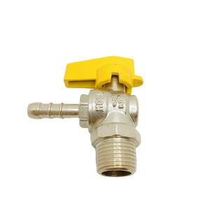 High quality Angle gas ball valve with male thread