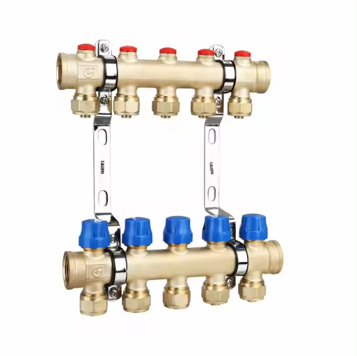 forged under floor water radiant heating brass flow manifold valve with flowmeter for plastic PPR Pipe 1/2