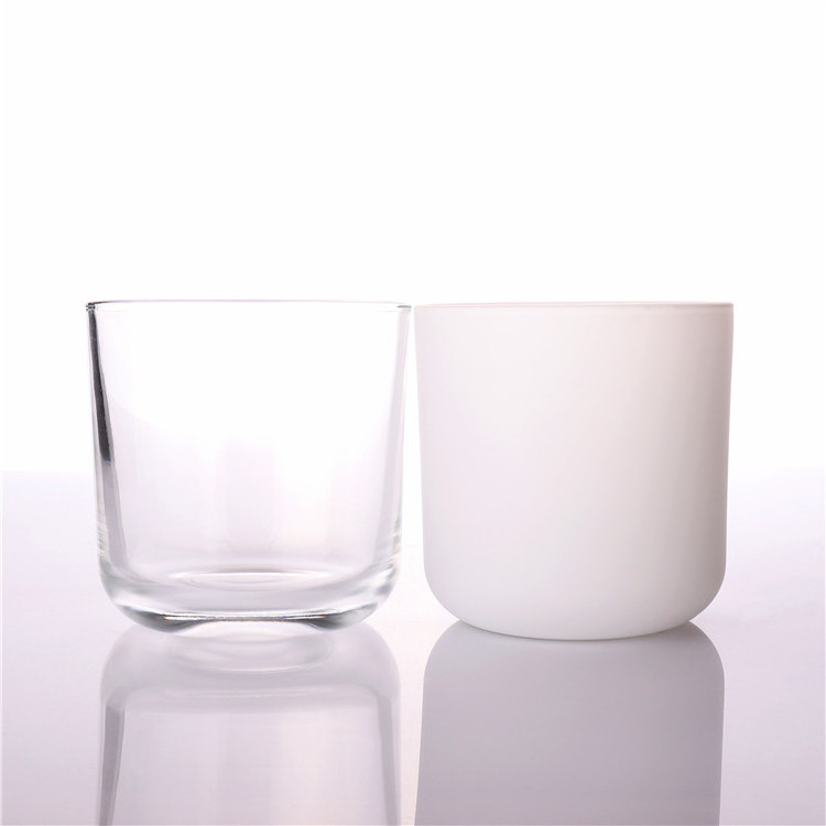 BOYE OEM Manufacturing 102*102mm Glass Candle Vessel With Lids Wholesale Large Clear Round Bottom Jars For Candles Making