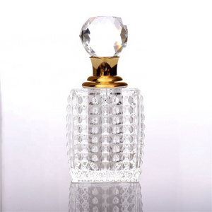 BOYE 3ml/6ml/12ml Luxury Square Essential Rose Attar Oil K9 Crystal Diamond Perfume Bottle