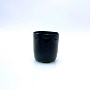 BOYE Wholesale Empty 7oz 8oz Votive Black Glass Candle Containers Holders with Lids and Boxes