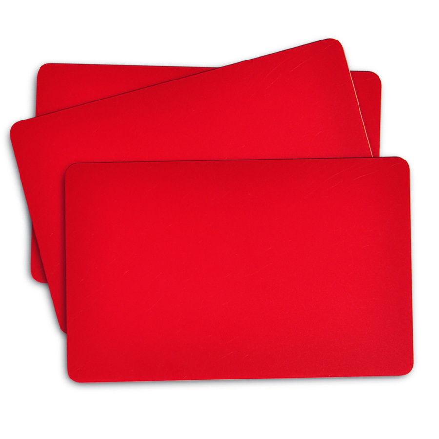 CR80 HQ CR80 Plastic Blank Red PVC Card for Card Printer with factory price