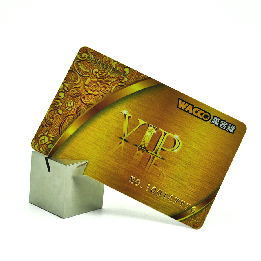 High Grade Credit Card Size PVC Magnetic Stripe Serial Embossed Number Gift Card