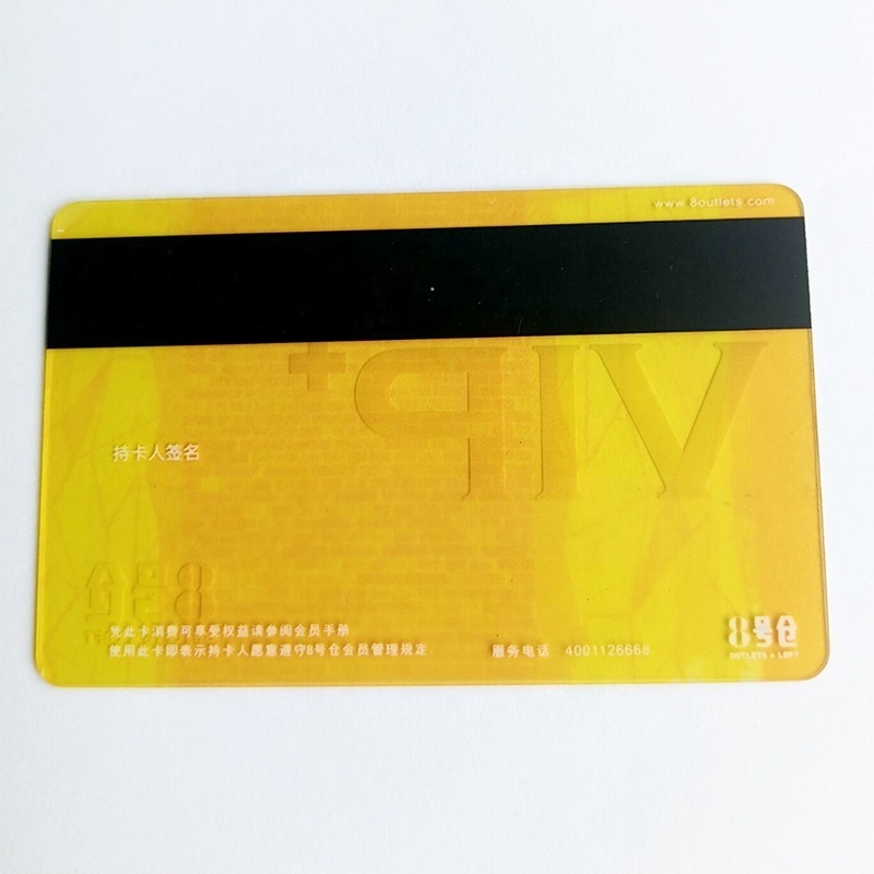 High Quality Customized Printing Clear Transparent PVC Credit Business VIP Membership ID Card