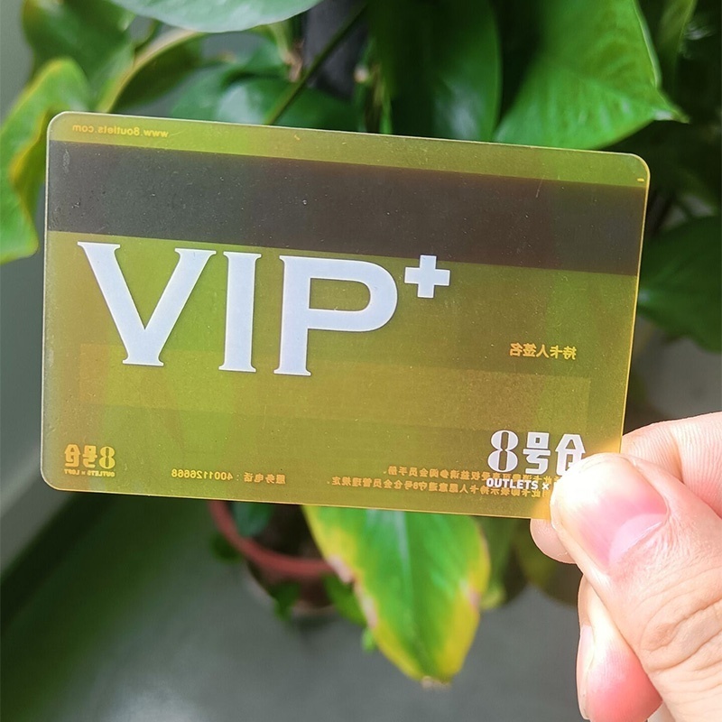 High Quality Customized Printing Clear Transparent PVC Credit Business VIP Membership ID Card