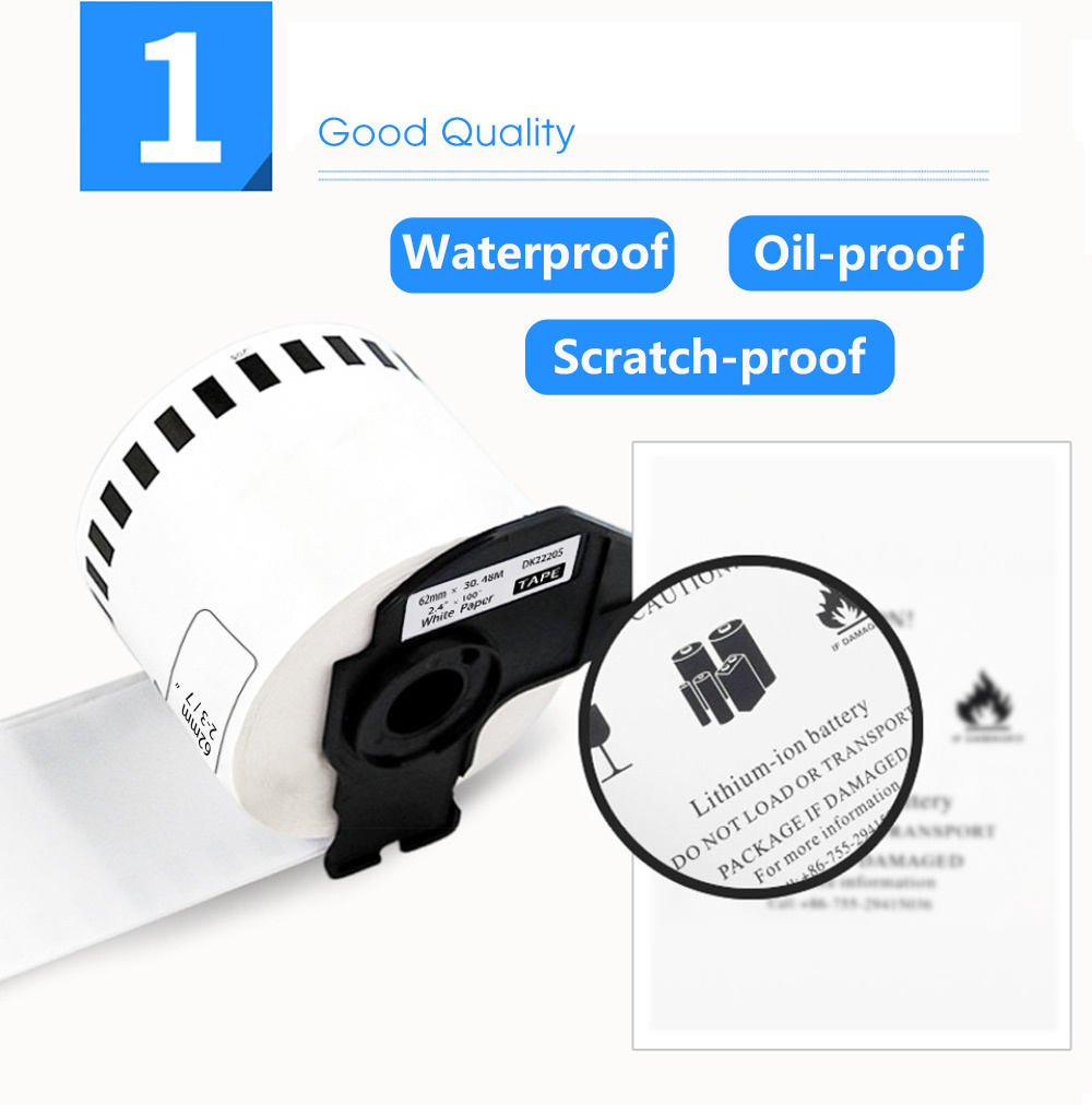 Compatible DK-11209 DK11209 DK 11209 Black on White Self Adhesive Thermal Paper Label Roll for Brother Printer