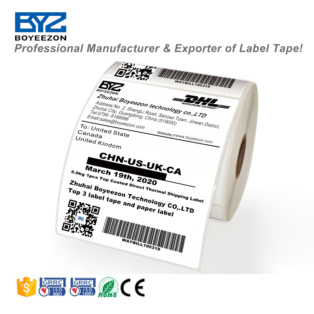 Boyeezon compatible label rolls thermal paper 4*6 inch compatible for zebra shipping labels