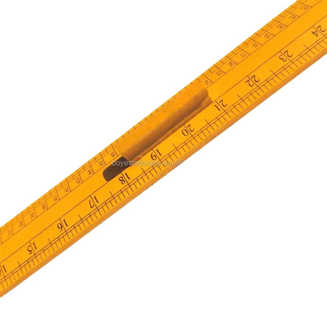 Cheap wooden 1 meter ruler 100cm wooden ruler scale wooden straight ruler meter with handle