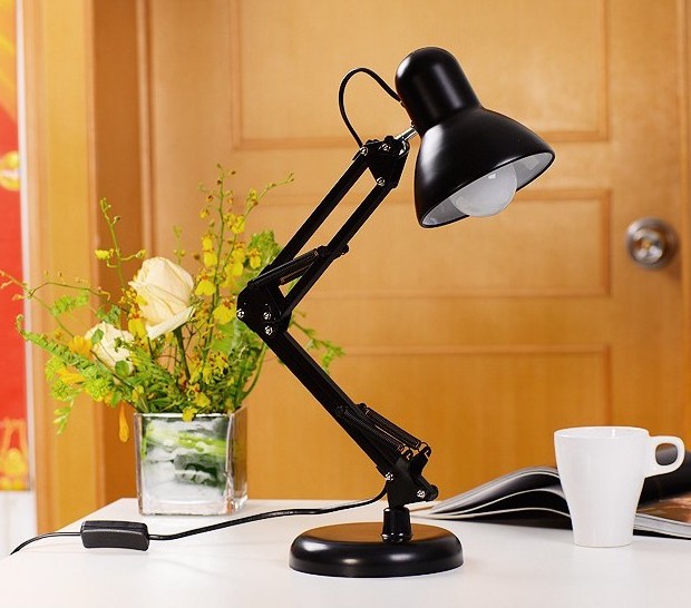 Boyid Modern Originality Exquisite adjustable swing arm folding desk light e27 Base modern Bedroom Desk Reading Light desk lamp