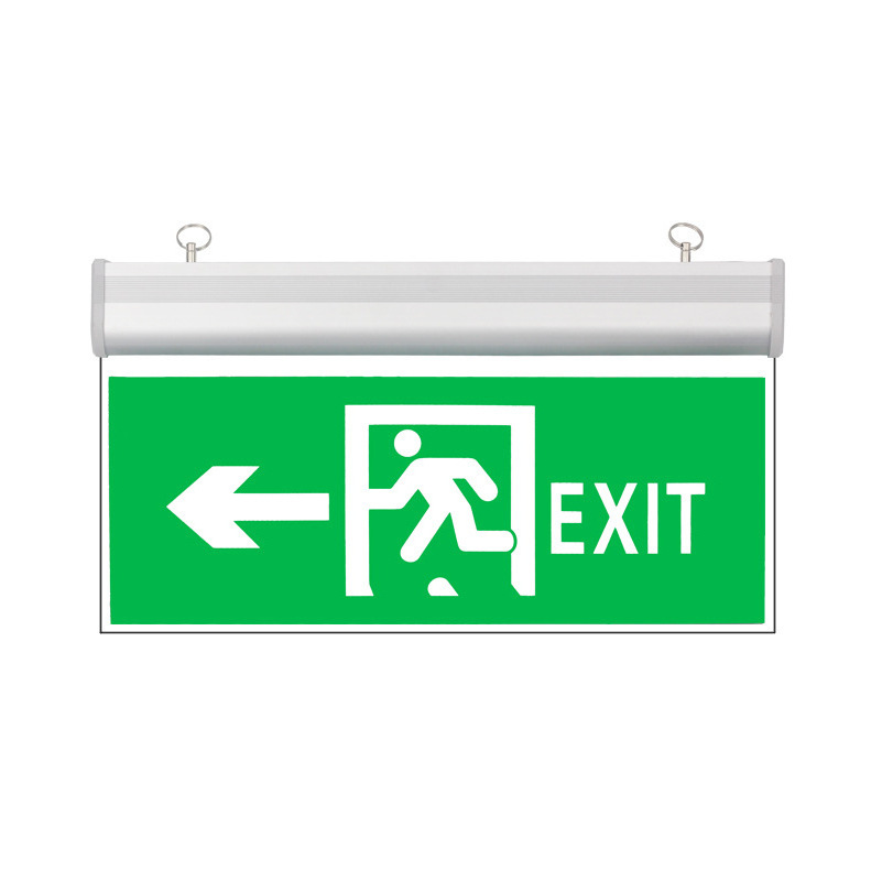 Boyid Factory 3W Rechargeable Ip20 Led Exit Sign Emergency Light  Acrylic Exit Lighting green warning light