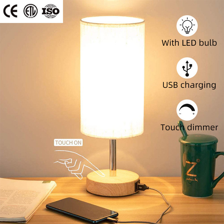 Boyid Bedside Lamp Indoor Lighting Desk Led Lamp Smart Home Night Lights Bedroom Led Bedside Table Lamp With Bulbs