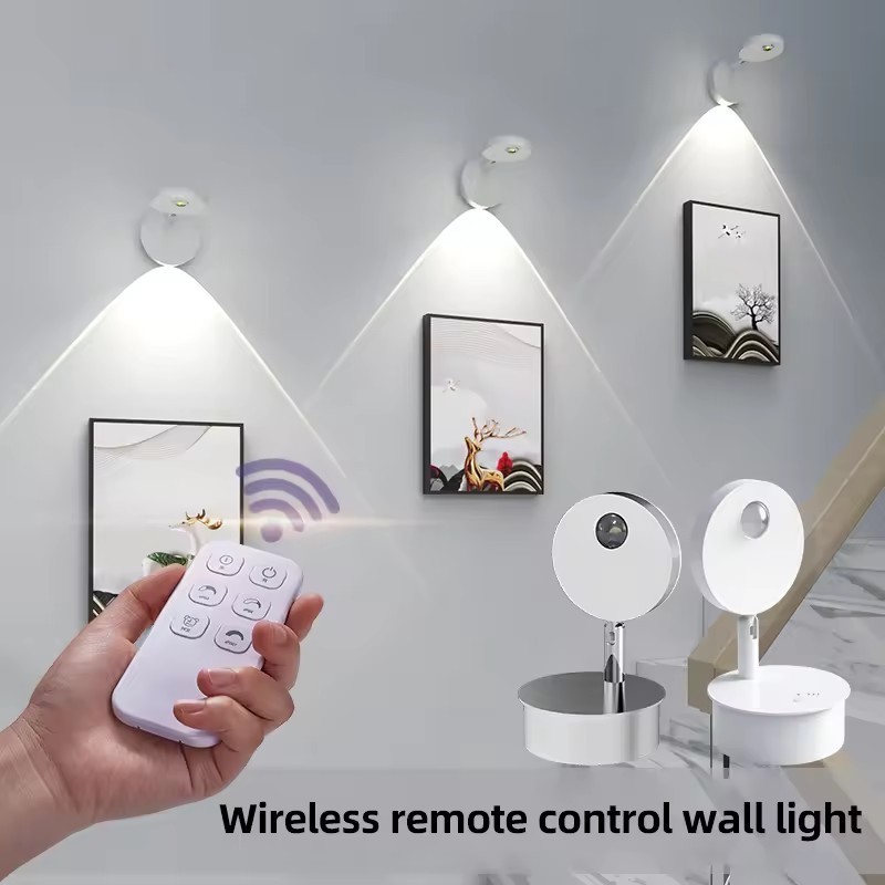 Boyid Nordic style indoor Led Wall Lamp Remote Dimmable Wall Light For Bedroom Hotel Luminous White