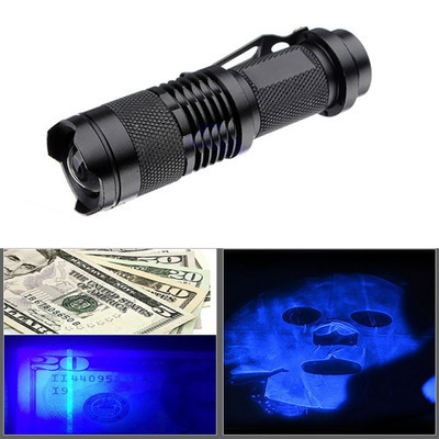 Boyid Waterproof Zoomable Flashlights Mini LED light LED Torch Light  UV 365nm flashlight