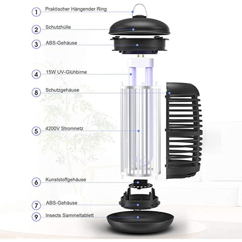 Boyid USB Rechargeable Mosquito Electric Killer With LED UV Light Trap Insect Bug Zapper Anti Mosquito Racket Fly Light